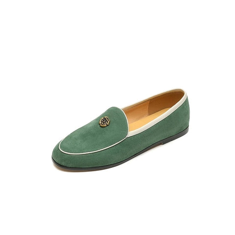 Valerie Genuine Suede Embellished Loafers