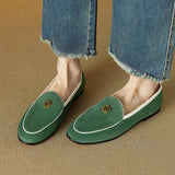 Valerie Genuine Suede Embellished Loafers