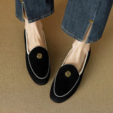 Valerie Genuine Suede Embellished Loafers