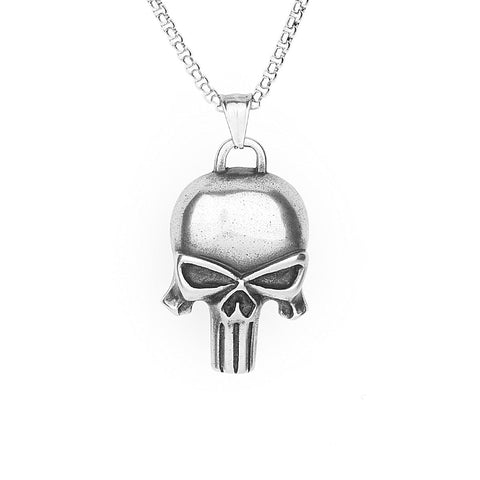 Punisher Skull Simple Necklace watereverysunday