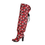 Rael Printed Tie and Slouchy Over the Knee Boots - 3 Styles watereverysunday