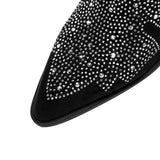 Rafaela Crystal Western Ankle Boots