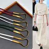Rafaeli Sculptural Gold Buckle Wrap Belt