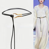 Rafaeli Sculptural Gold Buckle Wrap Belt