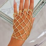 Ratna Rhinestone Harness Hand Jewelry watereverysunday