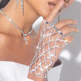 Ratna Rhinestone Harness Hand Jewelry watereverysunday