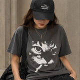 Rebel Cat Graphic Unisex T-Shirt