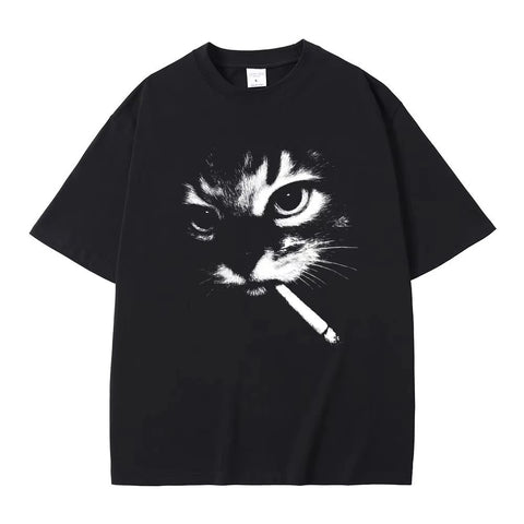 Rebel Cat Graphic Unisex T-Shirt