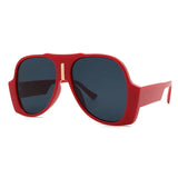 Edith Vintage Oval Aviator Sunglasses