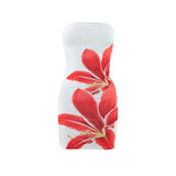 Sefina Tropical Prints Tube Mini Dress