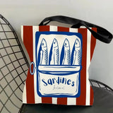 Riviera Sardine Tin Graphic Tote Bag