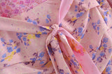 Reese Pink Floral Ruffled Mini Dress watereverysunday