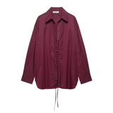 Reese Corset Lace Up Tunic Shirts