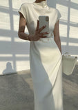 Regina Minimalist Sheath Dress with Cut Out Waist watereverysunday