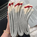 Retro Stripe Cotton Woolen Socks - 3Pcs