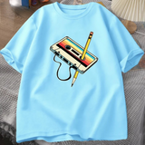 Retro Cassette Tape Pencil T Shirts