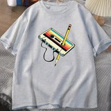 Retro Cassette Tape Pencil T Shirts