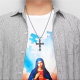 Retro Skull Cross-Motif Necklace