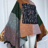 Rima Patchwork Artisan Poncho Top