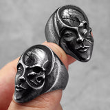 Skull Joker Mask Ring