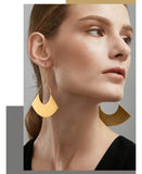 Rioja Matte Gold Fan Earrings watereverysunday