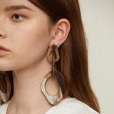 Roma Marble Acetate Chain Link Earrings watereverysunday