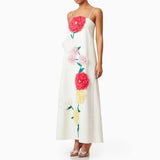 Rosalie Bloom Appliqué Maxi Dress
