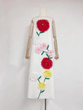 Rosalie Bloom Appliqué Maxi Dress