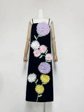 Rosalie Bloom Appliqué Maxi Dress