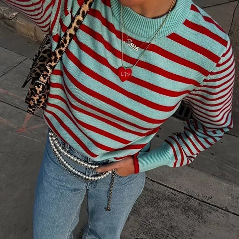 Ruby Colorful Striped Knit Sweater