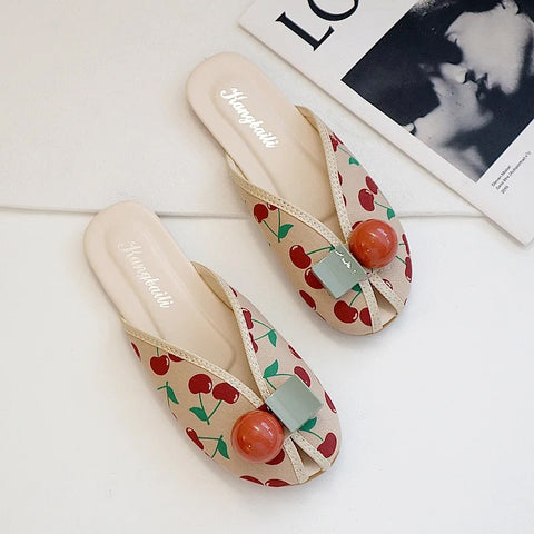 Rumi Fruit Prints Tulip Slippers