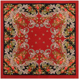 Russian Vintage Floral Silk Scarf - 6 Styles watereverysunday
