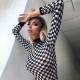 Nadia Checkerboard Plaid Tissue Top