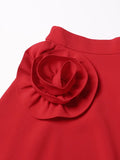 Klara Rosette Applique Flare Skirt