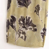 Saila Leaf Print Halter Dress