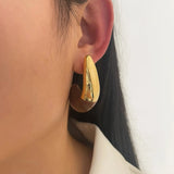 Noma Two Tone Enamel Tusk Stud Earrings