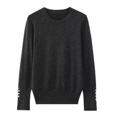 Delia Basic Long Sleeve Basic Knit Sweater