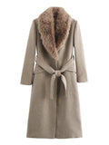 Josephina Faux Fur Collar Woolen Coat