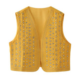 Catori Sequin Embroidery Boho Vests