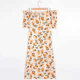Tiffany Lemon Prints Off the Shoulder Dress