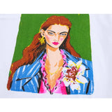 Zinnia Fashion Illustration Graphic Tee