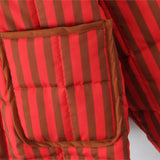 Esa Orange Red Stripe Quilted Jacket