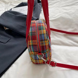 Julia Flannel Plaid Mini Bowling Bag
