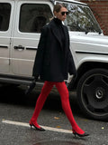 Fire Red Stockings - Sheer or Opaque