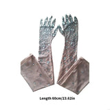 Noelia Luxe Rhinestones Mesh Gloves