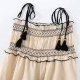 Mara Spaghetti Strap Folk Dress