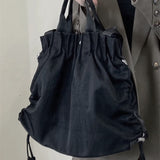 Edite Ruched Detail Nylon Tote