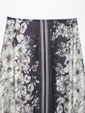 Eliza Dark Vintage Floral Midi Skirt