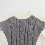 Chiyo Color Block Cable Knit Vest