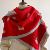 Sweet Bird Prints Woolen Shawl Scarves